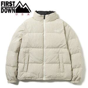 �N���A�����X �y�ԕi�s�z FIRST DOWN USA BUBBLE DOWN JKT GRAPH CHECK F942003-01 �����Y ���f�B�[�X