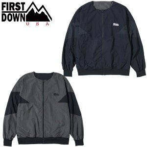 FIRST DOWN USA ���o�[�V�u�� �m�[�J���[ �u���]�� REVERSIBLE NOCOLLAR BLOUSON F141005-06 �����Y ���f�B�[�X