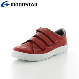 ムーンスター MoonStar Vステップ07【片足販売】 レッド【左足】 11410064 メンズ レディース シューズ 介護 リハビリ