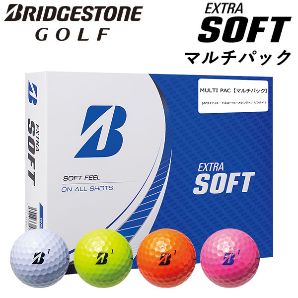 ブリヂストン ゴルフ エクストラソフト マルチパック ゴルフボール 1ダース(12球入り) 2023モデル ボール