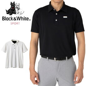 ブラック＆ホワイト ゴルフ 半袖シャツ メンズ 春夏 ゴルフウェア BGS9601XS