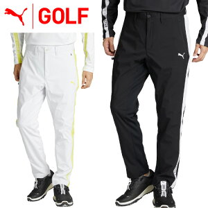 【3日間限定店内ポイント最大20倍(2025/10/30 00:00〜11/1 23:59迄)】 プーマ ゴルフ PF ストレッチ ウィンド ミックス スリム テーパード パンツ メンズ 2024秋冬 ゴルフウェア 630544