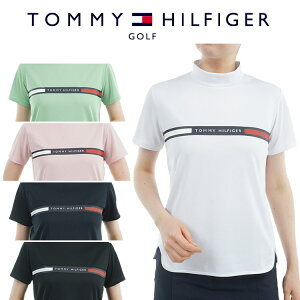 トミーヒルフィガーゴルフ ラインロゴ 半袖モックネックシャツ レディース 2025春夏 ゴルフウェア THLA532