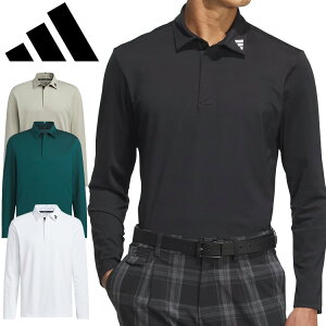 アディダスゴルフ ジャカード長袖ポロシャツ メンズ 2025秋冬 ゴルフウェア JWJ84