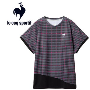 メール便送料無料 ルコック le coq sportif ゲームシャツ LN5FHT30L-BK00 レディース
