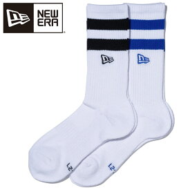 メール便送料無料 ニューエラ ソックス クルー 2ペア ライン フラッグロゴ エンブロイダリー マルチ 14518185