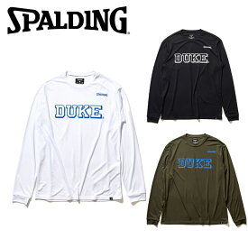 メール便送料無料 スポルディング BASKETBALL ロングスリーブ Tシャツ デュークロゴ ライトフィット SMT22155D