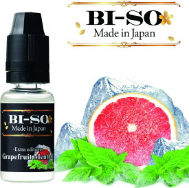 電子タバコ 国産 リキッド BI-SO biso ビソー グレープフルーツ メンソール 15ml VAPE ベイプ 禁煙グッズ プラス 補充用