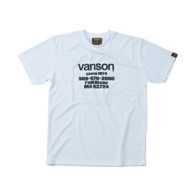 正規品／バンソン 2019春夏モデル VS19804S メッシュTシャツ（ホワイト/ブラック） サイズ：S VS19804S VANSON カジュアルウェア バイク