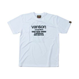 正規品／バンソン 2019春夏モデル VS19804S メッシュTシャツ（ホワイト/ブラック） サイズ：M VS19804S VANSON カジュアルウェア バイク