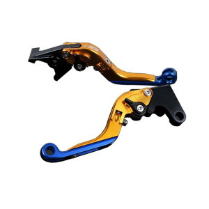 SPEEDRA アルミビレットアジャストレバーセット 可倒延長式(レバー本体:ゴールド) アジャスター ブラック エクステンション ブルー HO0406278-BKBE メーカー在庫あり SPEEDRA レバー バイク