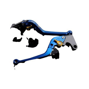 SPEEDRA アルミビレットアジャストレバーセット スタンダード可倒式(レバー本体:ブルー) アジャスター ゴールド SU0404096-GD SPEEDRA レバー バイク GSX-R600 GSX-R750