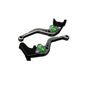SPEEDRA アルミビレットアジャストレバーセット スタンダードショート(レバー本体:マットチタン) アジャスター マットグリーン LVCM050TM-GN SPEEDRA レバー バイク GSX-R600 GSX-R750