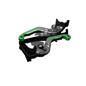 SPEEDRA アルミビレットアジャストレバーセット 可倒延長式(レバー本体:マットチタン) アジャスター マットブラック エクステンション マットグリーン LVGM028TM-BKGN メーカー在庫あり SPEEDRA
