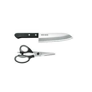 YOKOYAMA 燕熟の技 三徳包丁165mm&キッチンバサミ EJH-300 ヨコヤマ 日用品 日用品