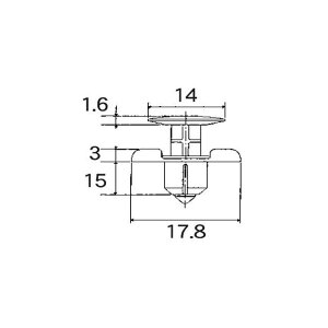 VOSTONE BC5132 プッシュリベット BC5132 ボストン 外装 車 自動車