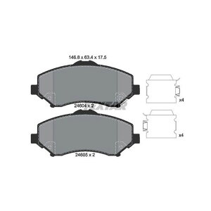TEXTAR 2460402 �u���[�L�p�b�h 2460402 �e�N�X�^�[ �u���[�L