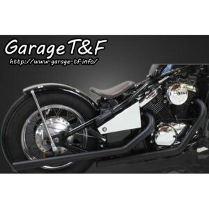 T&F ドラッグパイプマフラー タイプ2 カラー ブラック ・VUL400ML11 ガレージT&F マフラー本体 バイク バルカン400