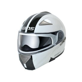 ウインズヘルメット MODIFY GT STRIPE カラー：ホワイト/ブラック サイズ：M/57-58cm JAN_4560385761362 メーカー在庫あり WINS システムヘルメット（フリップアップ） バイク
