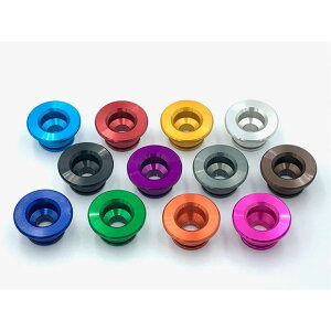 PLUSμ アルミフローティングピン 13.85mm(6.0mm用) カラー グリーン 内容 単品 PFP-AP11 プラスミュー ディスク バイク