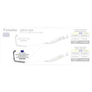 ARROW YAMAHA YZF-R 125 2014-16 E�}�[�N �L���^���C�U�[ �X�e�����X�R���N�^�[ �T�C�����T�[�p l 51011KZ arr_51011KZ �A���[ �C���i�[�T�C�����T�[