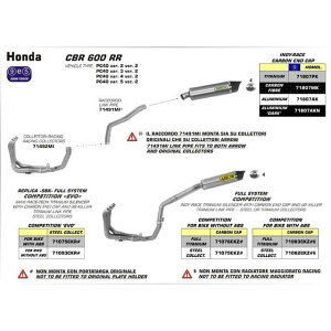 ARROW HONDA CBR 600 RR 13 STEEL LINK PIPE FOR ORIGINAL AND COLLECTORS b 71491MI arr_71491MI A[ GL][XgpCv oCN