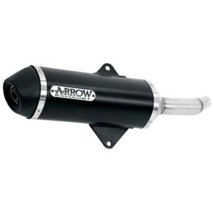 ARROW PIAGGIO MP3 400 RST-MP3 400 LT HOMOL. ALUMINIUM DARK RACE-TECH SILENCER WITH STEEL BLACK END CAP FOR COLLECTOR �b 73502AN�c