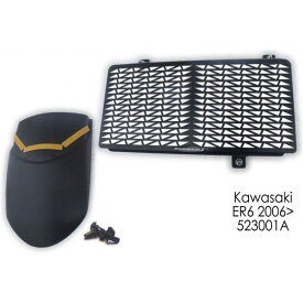 正規品／ピラミッドプラスチック Kawasaki ER-6N Radiator Guard Matte Black 2006＞ ｜ 523001A pyr_523001A PYRAMID PLASTICS ラジエター関連パーツ バイク ER-6f ER…