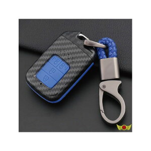 MADMAX ホンダ車専用 カーボン調 スマートキーケース オデッセイ/フリード 4ボタン式 TYPE5 キーホルダー付き ブルー MM50-H005-BL マッドマックス 内装パーツ・用品 車 自動車