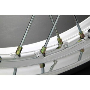 PMC メッキスポークセット ユニクロ仕様 前後セット 72-5110 ピーエムシー ハブ・スポーク・シャフト バイク W1/500SS(ドラムブレーキ)