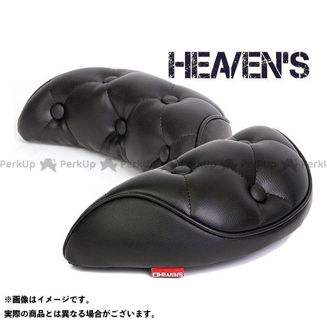 ヘブンズ HEAVEN’S タンデム用品 外装 入手困難 汎用 絶品 ブラック バックレスト ラグジュアリーダイヤ