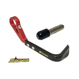 SNIPER カーボンブレーキレバーガード 赤 汎用17-19mm SP0097R_17 メーカー在庫あり スナイパー レバー バイク 汎用