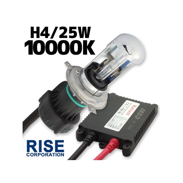 ライズコーポレーション RISE CORPORATION ヘッドライト バルブ 電装品 雑誌付き 汎用 H4 HID 代引き不可 10000K 25W KIT 国際ブランド