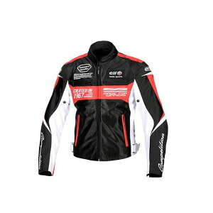 elf riding wear EJ-S103 イデアールメッシュジャケット(ブラック&レッド) サイズ S EJ-S103 エルフ ライディングウェア ジャケット バイク