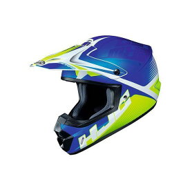 正規品／エイチジェイシー HJH200 CS-MX2 エリューション（ブルー/イエロー） サイズ：L HJH200BU01L HJC オフロードヘルメット バイク