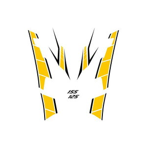 WW NMAX用ストロボステッカー 黒×黄 st-3_bkyel ワールドウォーク ハブ・スポーク・シャフト バイク NMAX155 NMAX