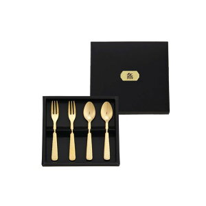 tubame 鎚目スプーンフォークペア4P (金仕上) 170-102 燕匠一 野外調理用品 キャンプ