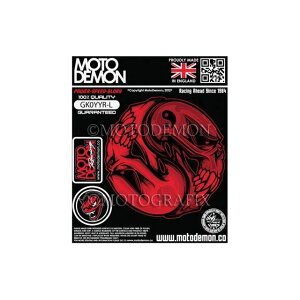 MOTOGRAFIX グラフィックシート レッド 左 180x148mm MT-GK0YYR-L モトグラフィックス ドレスアップ・カバー バイク 汎用