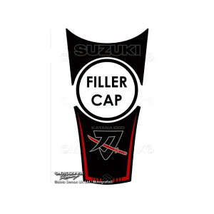 MOTOGRAFIX タンクパッド ブラック/グレー/レッド MT-TS036KR モトグラフィックス タンク関連パーツ バイク KATANA