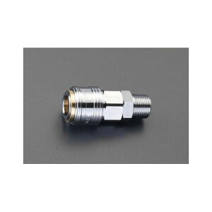 ESCO R 3/8” 雄ねじカップリング(ワンプッシュ/ロック) EA140DP-3R エスコ 作業場工具 バイク 車 自動車 自転車