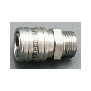 ESCO G 1/2�h �Y�˂��J�b�v�����O�i�X�e�����X��/�����v�b�V���j EA140GR-4 �G�X�R ��Ə�H��