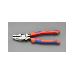 ESCO 240mm 電工ペンチ(強力・落下防止/圧着付) EA534K-13 エスコ 電動工具 バイク 車 自動車 自転車