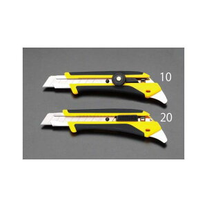 ESCO 165mm カッターナイフ(オートロック式/ソフトグリップ) EA589CY-20 メーカー在庫あり エスコ 切削工具 バイク 車 自動車 自転車