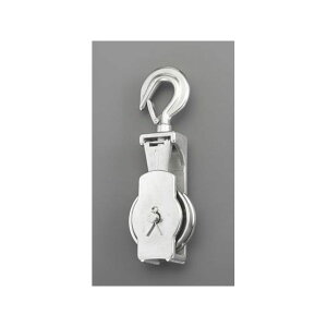 ESCO 76.0mm ワイヤー用フック付滑車(ステンレス製) EA987SR-5 エスコ 作業場工具 バイク 車 自動車 自転車