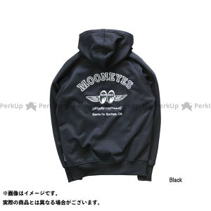 MOONEYES 2021-2022秋冬モデル OMJ-024 MOONEYES 防風ZIPフーディー(ブラック) サイズ M OMJ-024 ムーンアイズ カジュアルウェア バイク