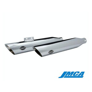 S&S スラッシュカット 車検対応スリップオン クローム FXBB ・025893 エス&エス マフラー本体 バイク