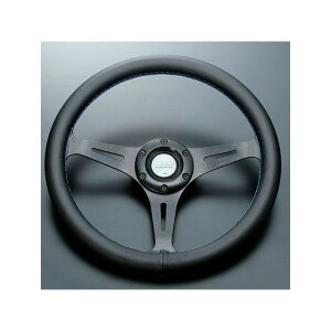 D1 SPEC FLAT-C(フラットC) ステアリング 33パイ ブラックレザー/ブルーステッチ DSC-FC33BL D1 SPEC 内装パーツ・用品 車 自動車