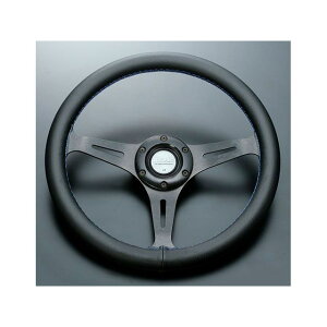 D1 SPEC FLAT-C(フラットC) ステアリング 35パイ ブラックレザー/ブルーステッチ DSC-FC35BL D1 SPEC 内装パーツ・用品 車 自動車