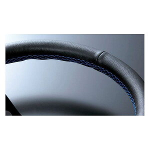 D1 SPEC FLAT?R(フラットR) ステアリング 33パイ ブラックレザー/ブルーステッチ DSC-FC330BL D1 SPEC 内装パーツ・用品 車 自動車