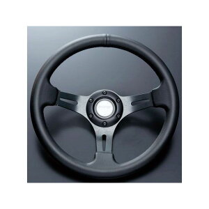 D1 SPEC DEEP60 ステアリング 32.5パイ ブラックレザー/ブラックステッチ DSC-60325BK D1 SPEC 内装パーツ・用品 車 自動車